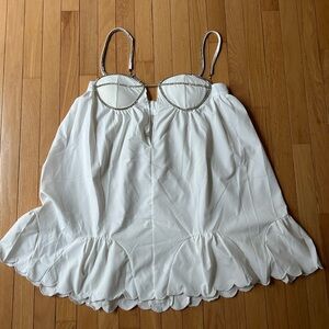 Women white mini dress